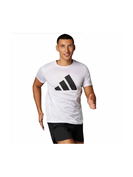 Trčanje majica Adidas bijela
