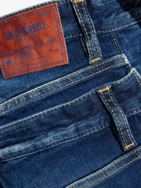Blugi Dsquared2 zdrențuiți albastru