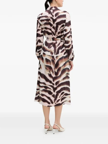 Tie-dye kostiumas midi suknelė Marc Aurel iki kelių ruda