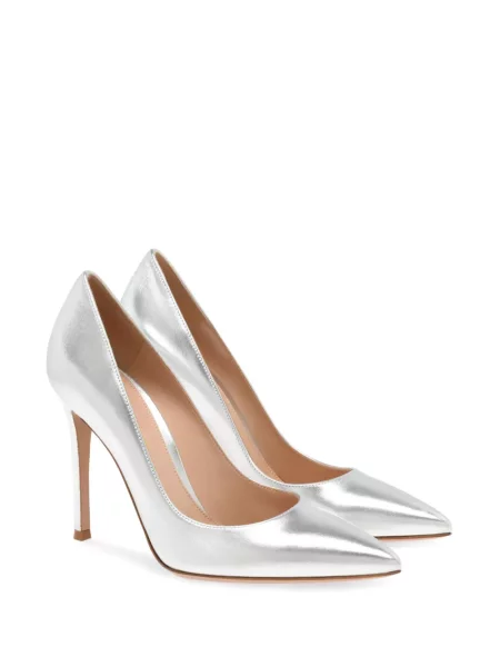 Pantofi cu toc Gianvito Rossi argintiu