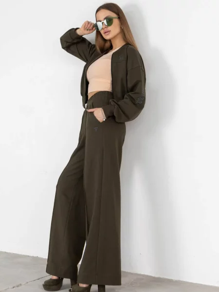 Комплект: бомбер и брюки зелені