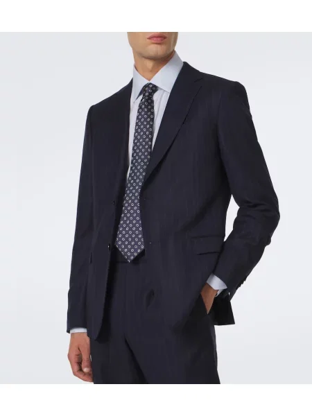 Cravată Zegna de mătase albastru