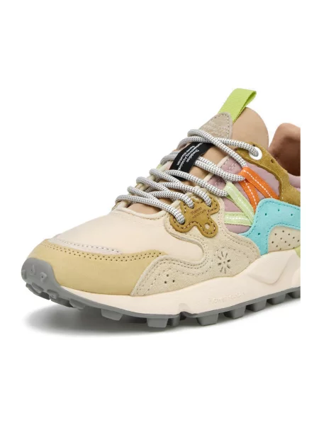 Pantofi Flower Mountain cu model floral bej