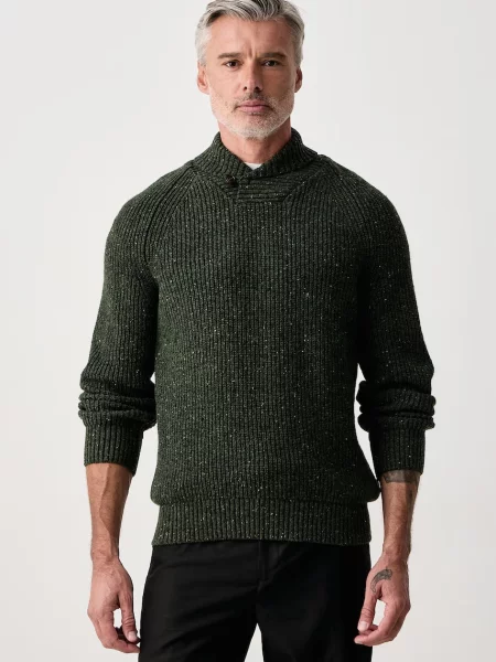 Barbour pulover pentru bărbați cu lână verde