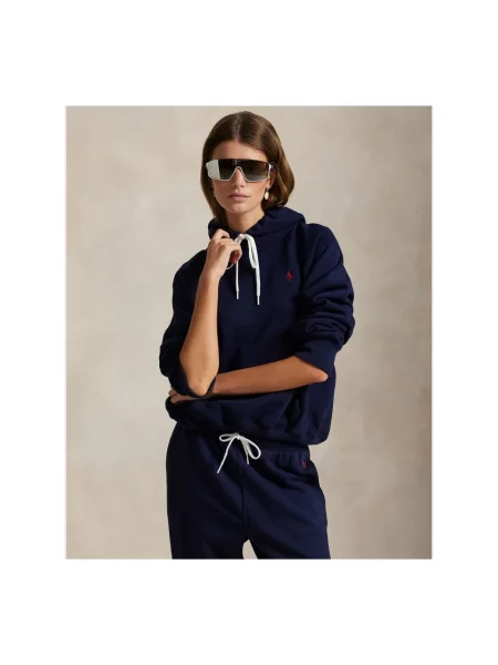 Bluza z kapturem Polo Ralph Lauren polarowa niebieska