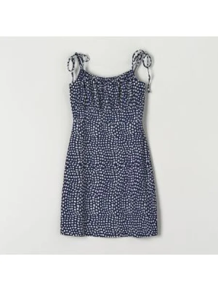 Sinsay Mini šaty na ramínka Tmavomodrá modré