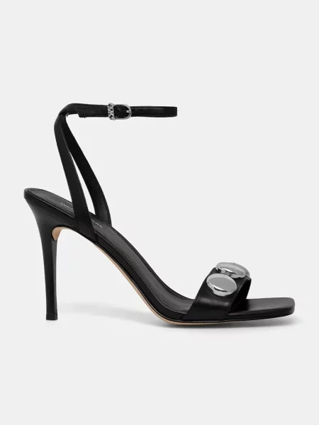 Шкіряні сандалі MICHAEL Michael Kors Liana Dome Stud Sandal чорний