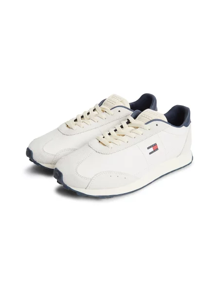 Sneakerși Tommy Jeans retro bej