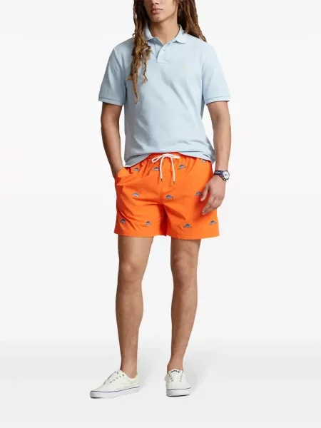 Prugasta polo majica Polo Ralph Lauren puplin s printom zelena