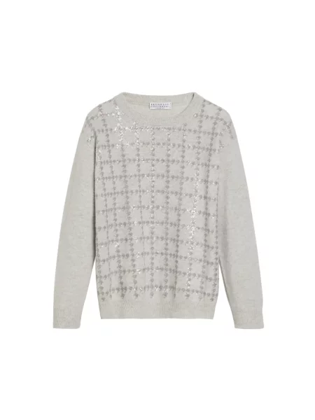 Sweter dziecięcy Brunello Cucinelli szary