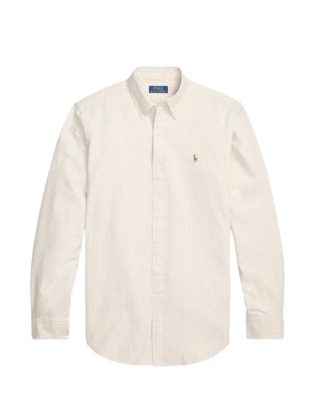 Cămașă Polo Ralph Lauren cu dungi din țesătură twill alb
