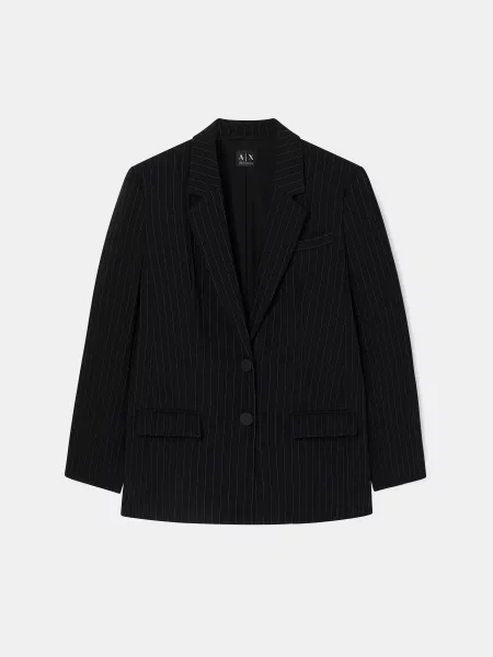 Блейзер Armani Exchange поліестер/віскоза чорний