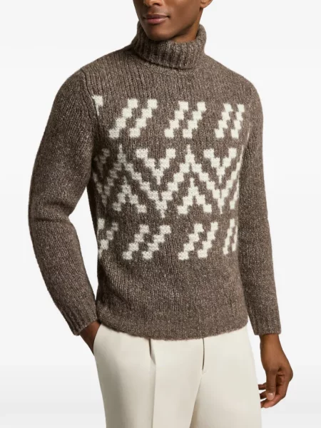 Sweter Peserico brązowy