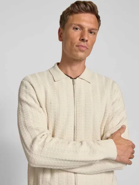 Kurtka z dzianiny z mieszanki z zamkiem błyskawicznym Jake*s Studio Men