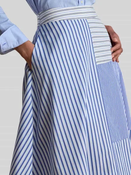 Spódnica midi o linii a z czystej bawełny Lauren Ralph Lauren
