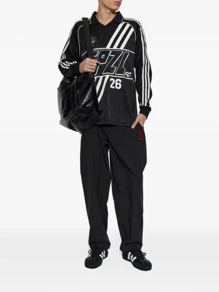 Μακρυμάνικος τρέξιμο μπουφάν Adidas με σχέδιο μπλε