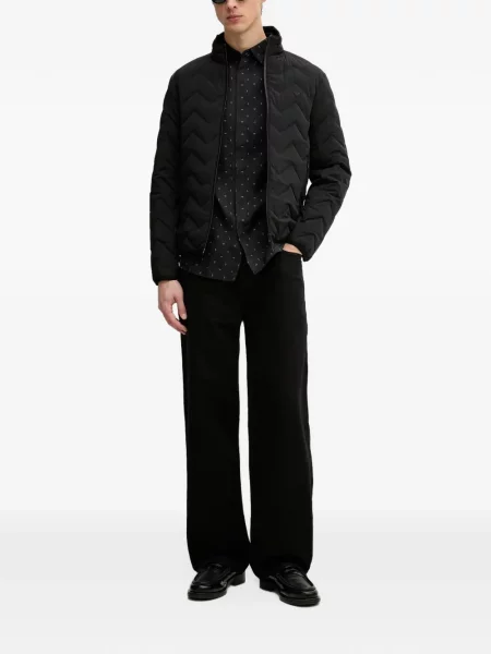 Дълго риза Emporio Armani с принт черно