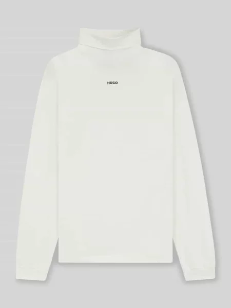 Golf o kroju regular fit z czystej bawełny model ‘DAPOROLLO’ Hugo biały