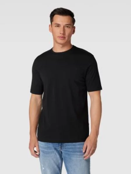 T-shirt z wyhaftowanym logo Hechter Paris czarna