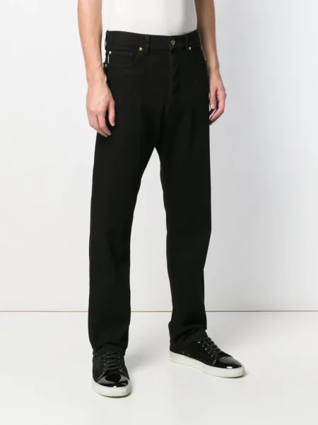 Straight fit džíny Versace černé