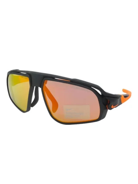 Ochelari de soare Nike cu cordon din jerseu cu imprimeu abstract gri