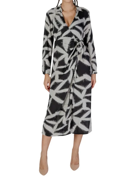 Rochie midi Jacqueline De Yong până la genunchi negru