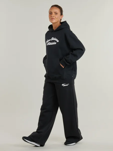 Fleecová mikina s kapucňou New Balance čierna