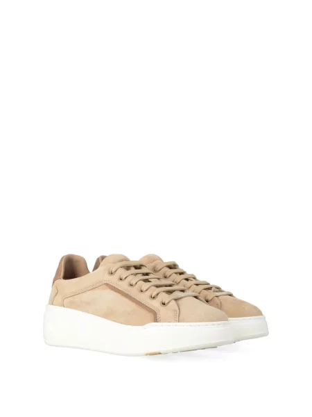 Max Mara Sneakersy Beżowy brązowe