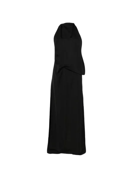 Sukienka maxi Sportmax z dekoltem halter czarna