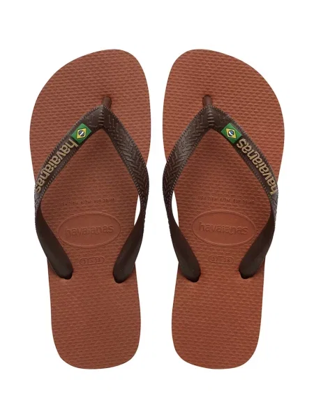 Havaianas japonke BRASIL LOGO rjava
