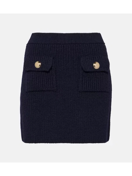 Volneni pleteno krilo Miu Miu modra