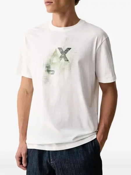 Tricou Armani Exchange cu imagine alb