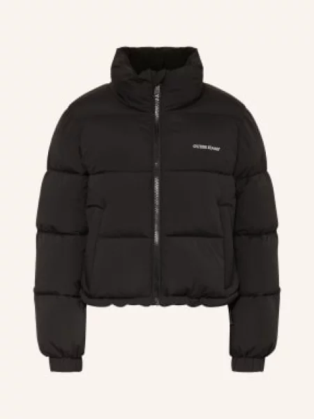 Guess Jeans Krótka Kurtka Pikowana schwarz czarna