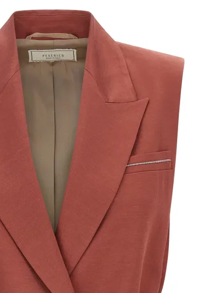 Vestă Peserico cu două rânduri de nasturi roșu