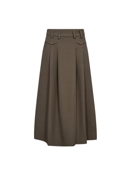 Spódnica midi Co'couture do kolan brązowa