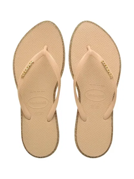 Havaianas japonke SLIM POINT GLITTER bež