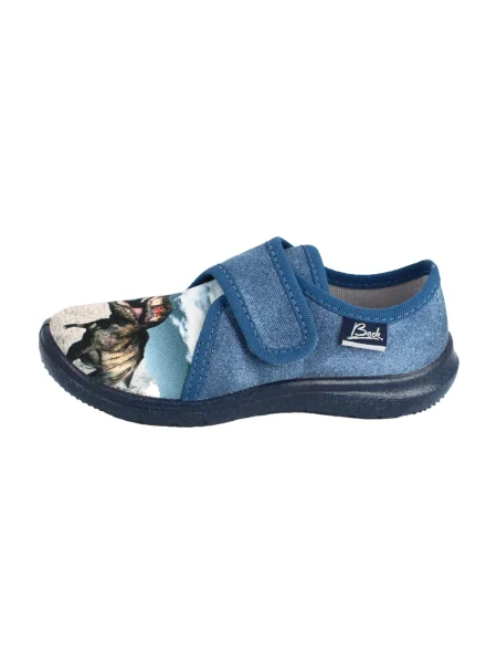 BECK Papuci de casă Spinosaurus albastru denim / gri metalic / gri piatră alb