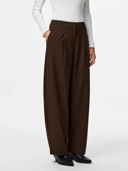 PIECES Pantaloni PCBosella închis maro
