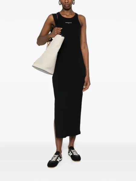 Rochie Maison Kitsune de costum cu nervuri negru