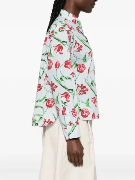 Cămașă Kenzo cu model floral cu imagine albastru