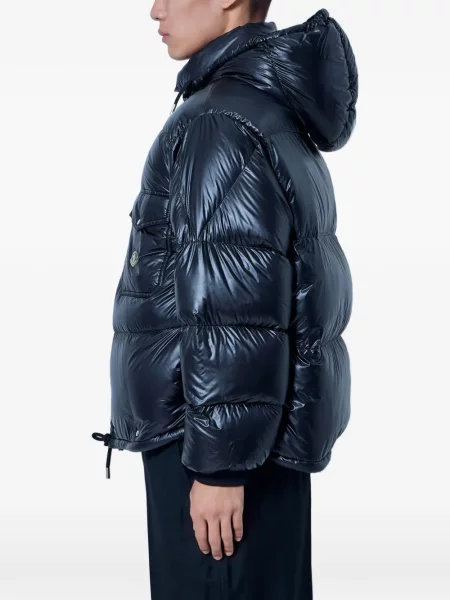 Pūkinė striukė Moncler juoda
