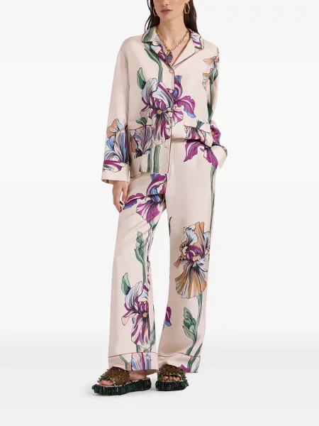 Pantaloni La Doublej cu model floral cu imagine