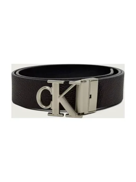 Bőr megfordítható öv Calvin Klein fekete