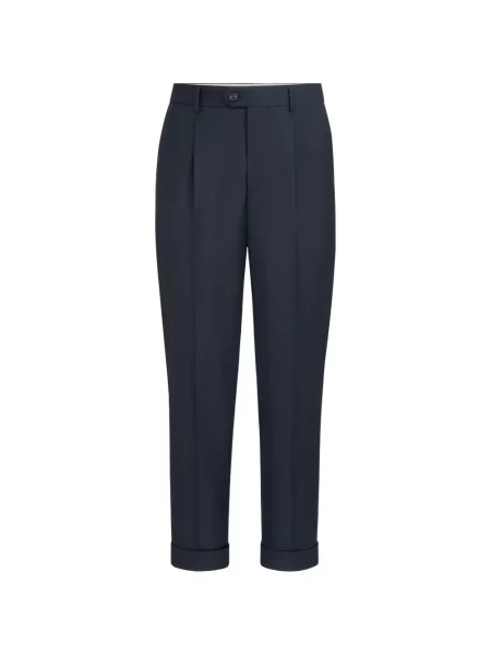 Pantaloni Brunello Cucinelli de lână albastru