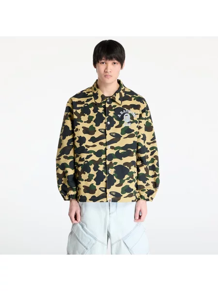 Geacă de vânt A BATHING APE Gore-Tex Wind Stopper Camo Relaxed Coach Jacket M Yellow XL galben