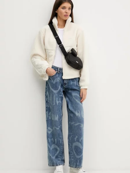 HUGO Jeans hlače Gamala Baggy Fit modra