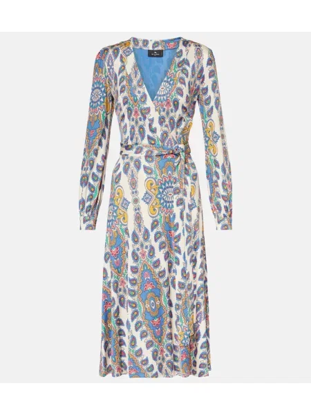Sukienka midi Etro do kolan garniturowa biała
