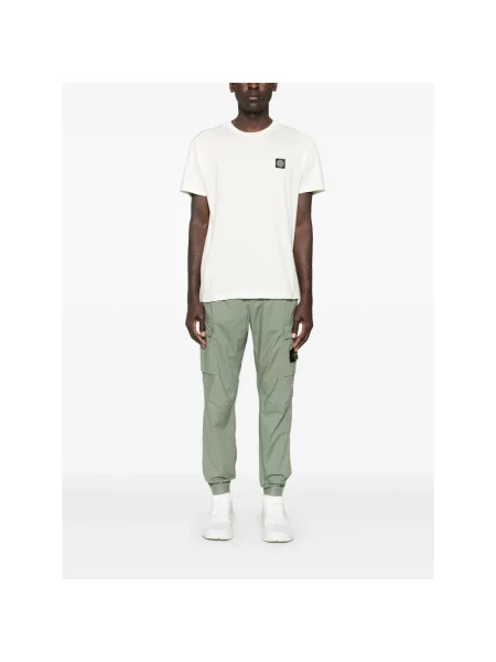 Koszulka polo Stone Island z kamieniami biała