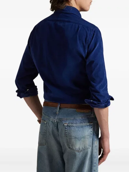 Боксерки Polo Ralph Lauren от рипсено кадифе бяло