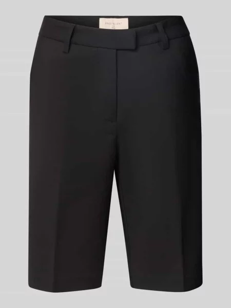 Szorty o kroju regular fit z wpuszczanymi model ‘Isabella’ Freequent czarne